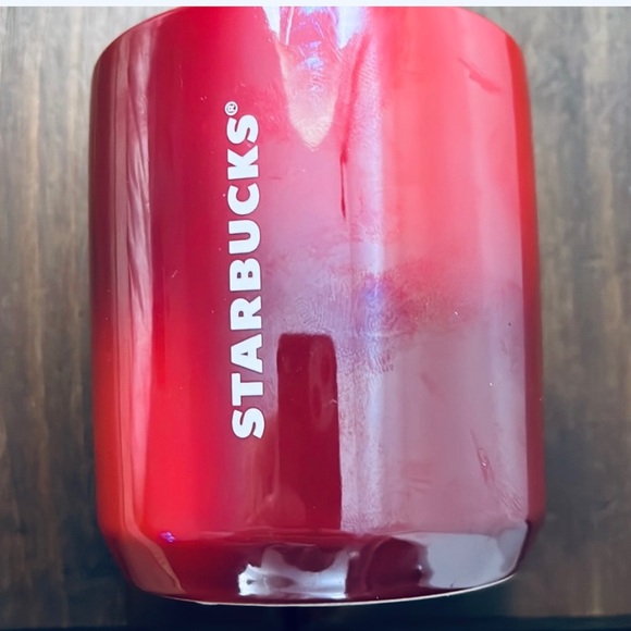 ❌GIFT❌ Starbucks Red Ombre Ceramic Stainless Insulted Short Cup Tumbler 12oz New - Picture 6 of 10